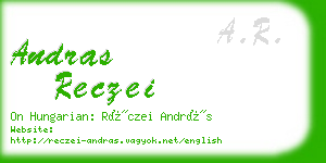 andras reczei business card